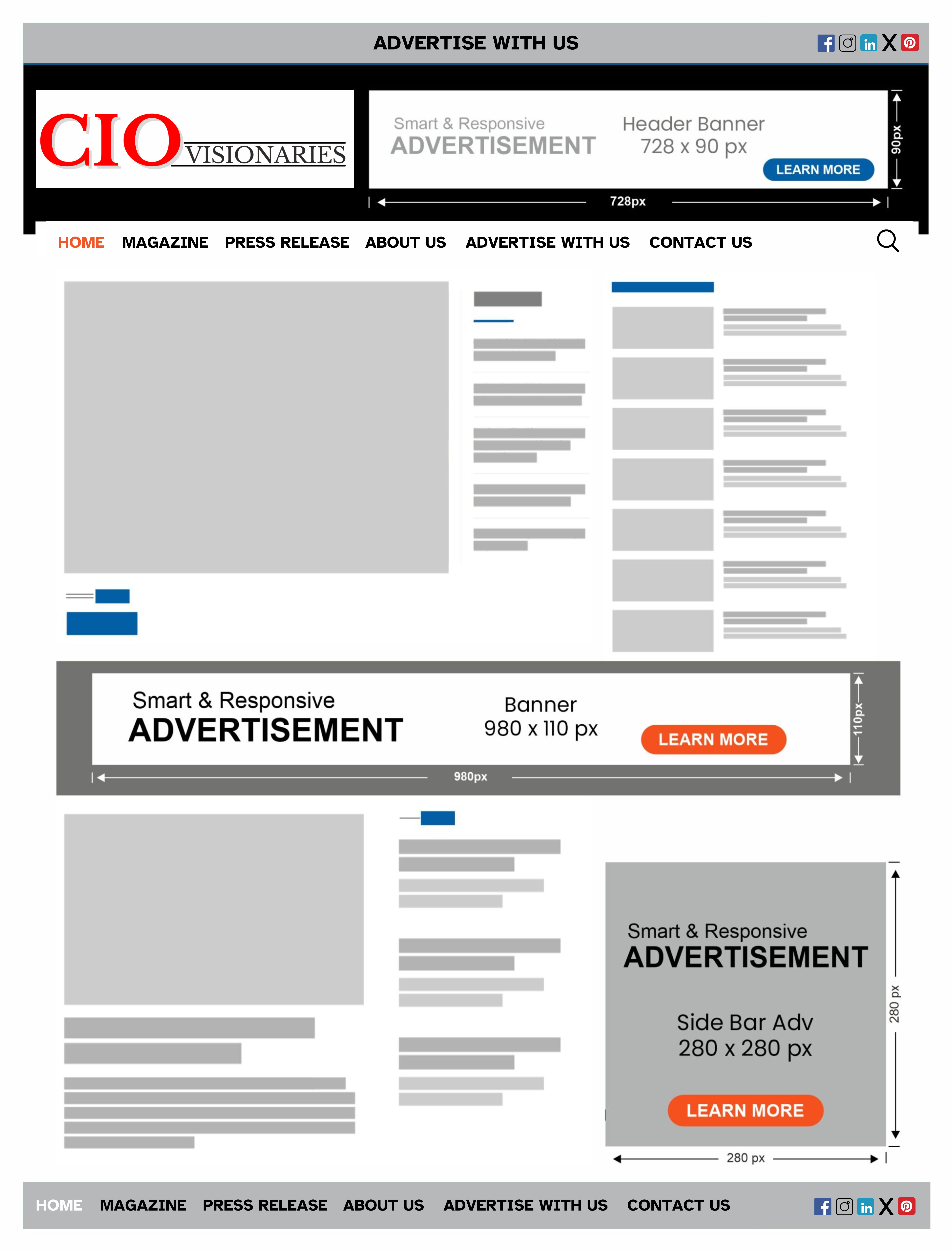 Ciovisionaries Advertise With Us